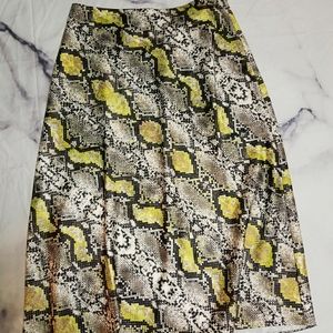 Universal Standard Skirt - Snake Print Satin NWT